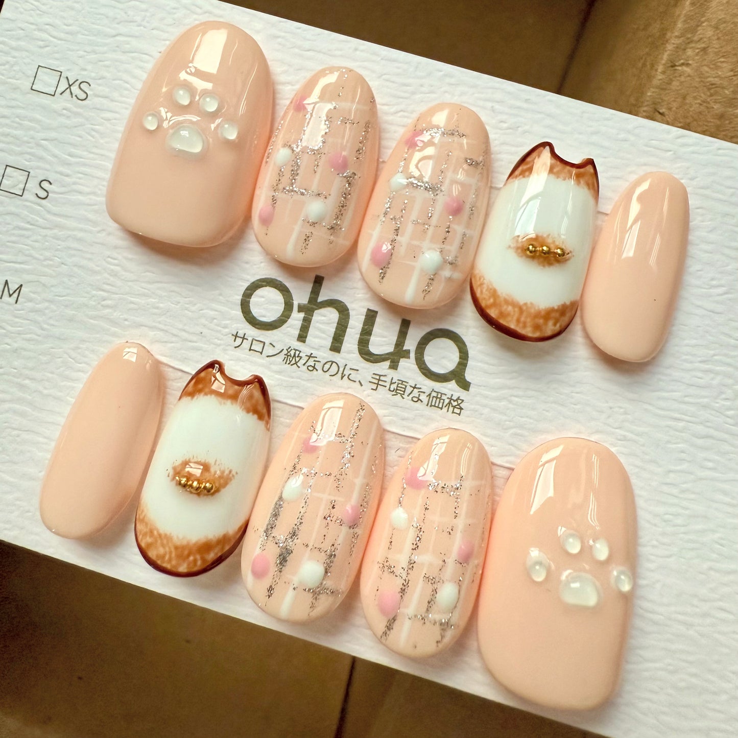 OHUA 猫シリーズ 3D立体可愛いネイル