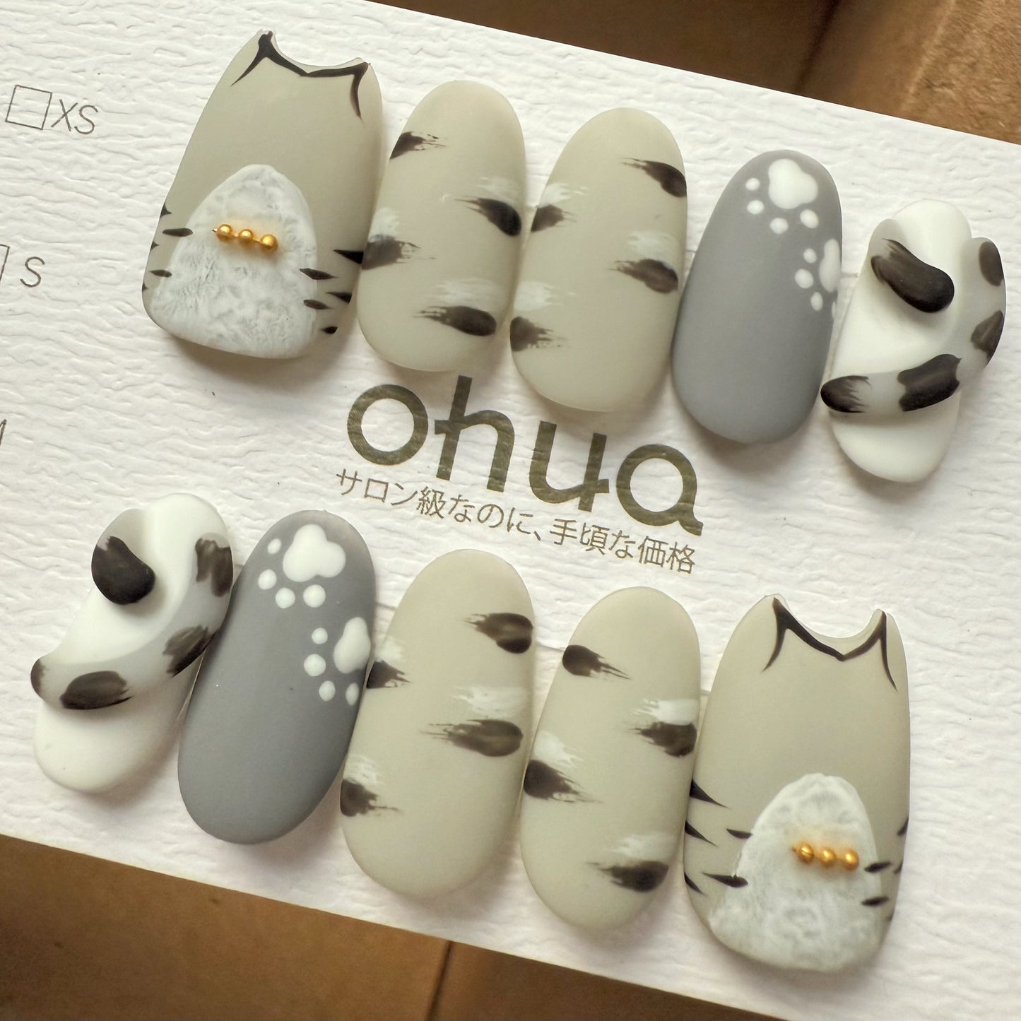 OHUA 猫シリーズ 3D立体可愛いネイル