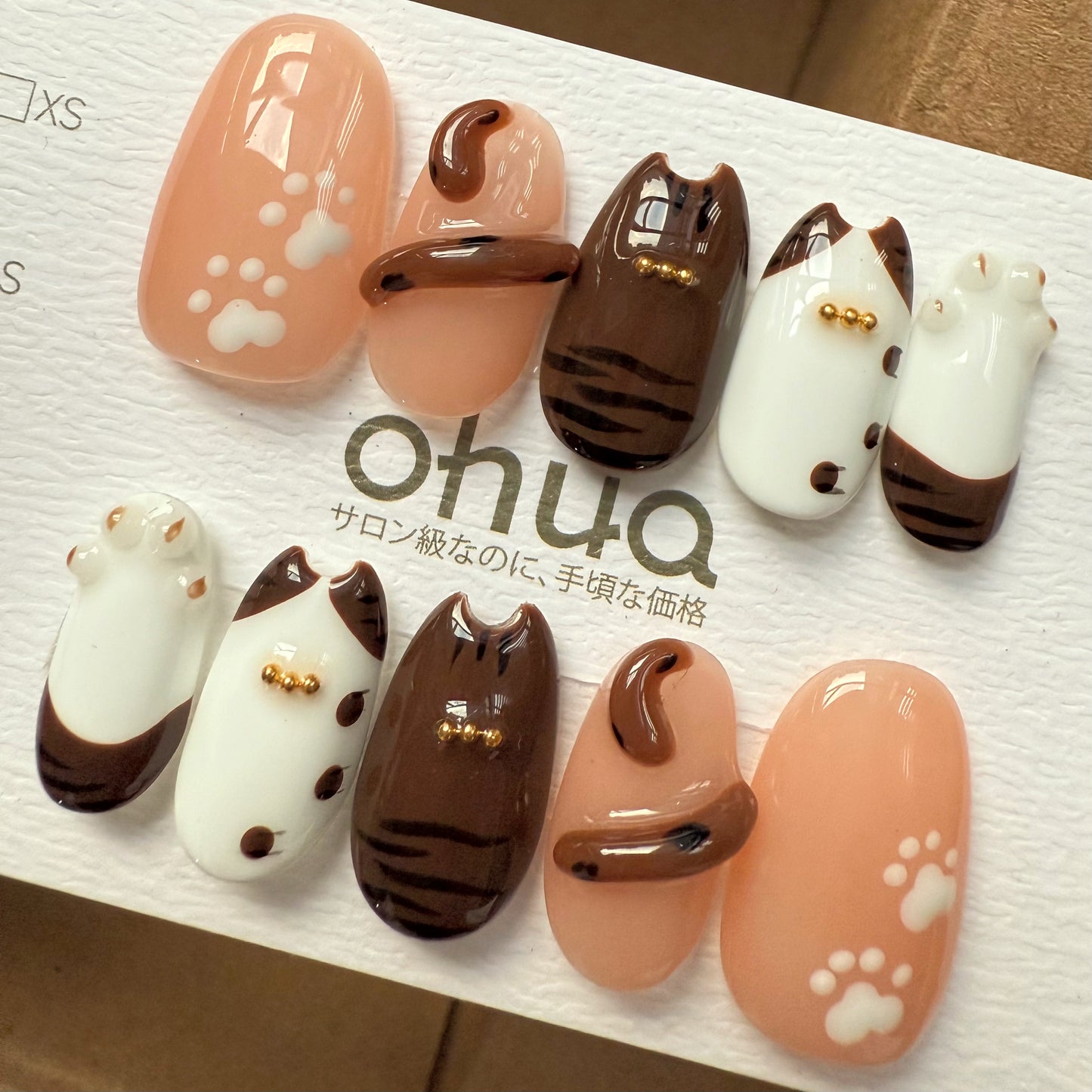 OHUA 猫シリーズ 3D立体可愛いネイル