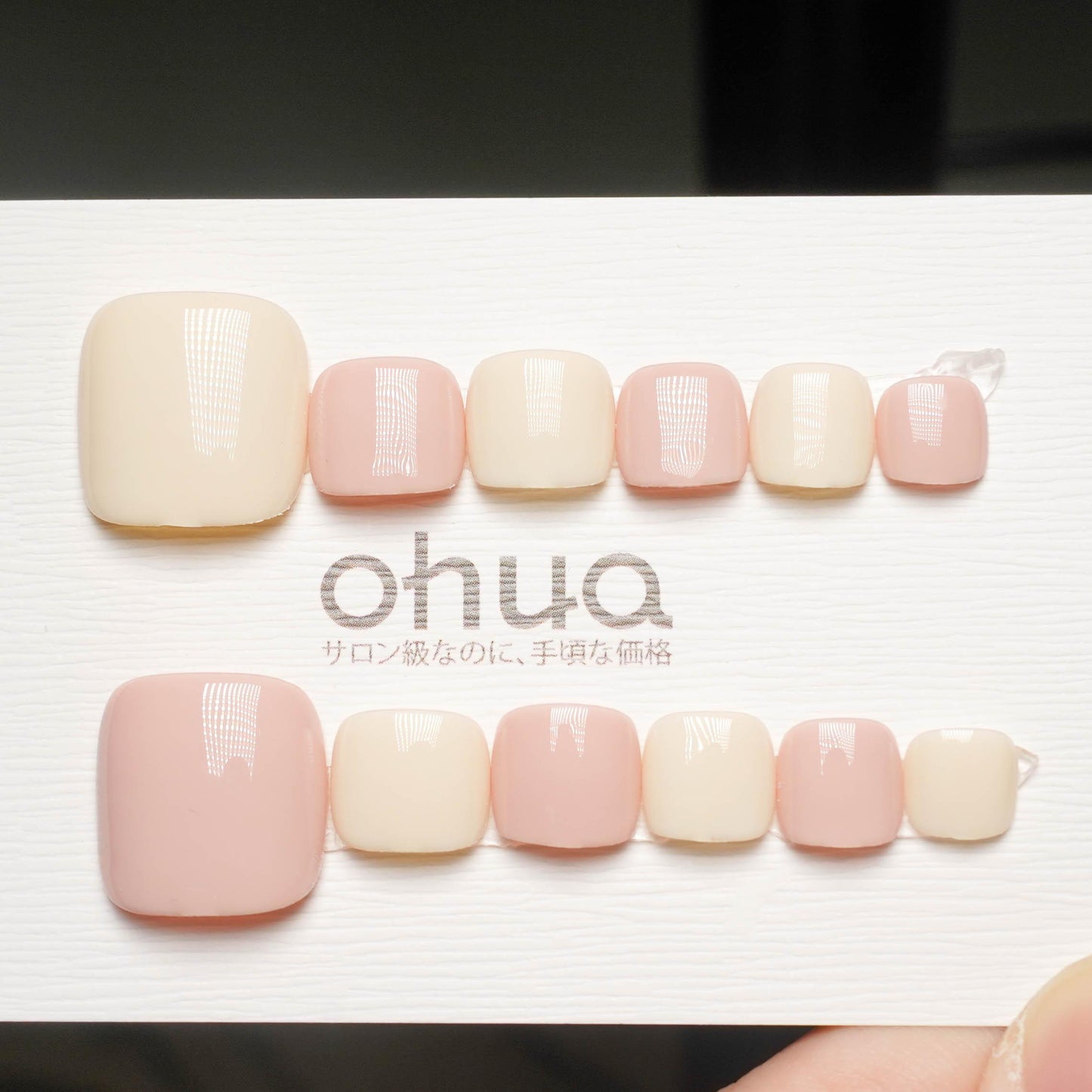 フットネイルチップ 足用 ペディキュア マグネット ラメ  貼るだけ セルフネイル 【ohua】