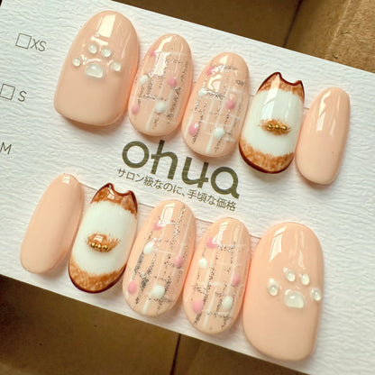 OHUA 猫シリーズ 3D立体可愛いネイル