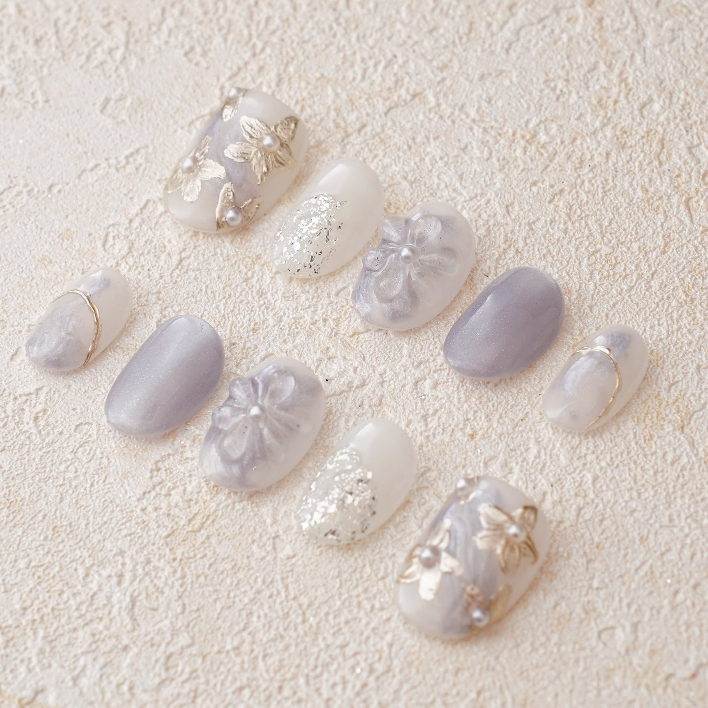 【ohua限定】氷花フラワーネイルチップ