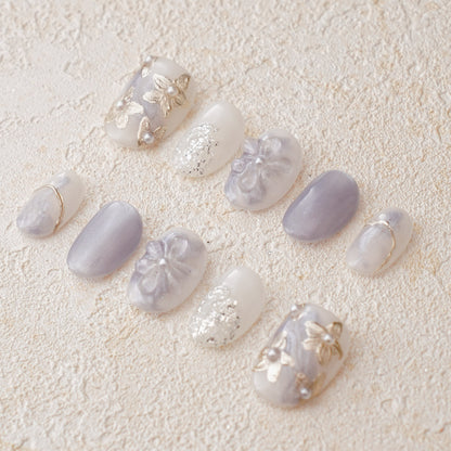 【ohua限定】氷花フラワーネイルチップ