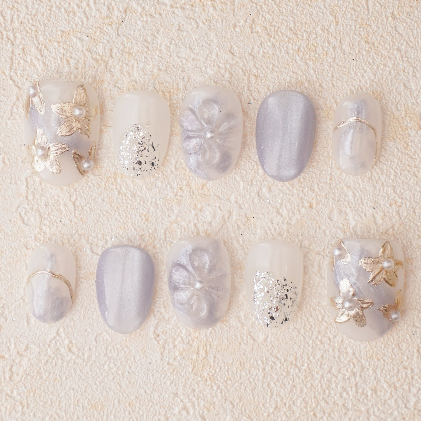 【ohua限定】氷花フラワーネイルチップ