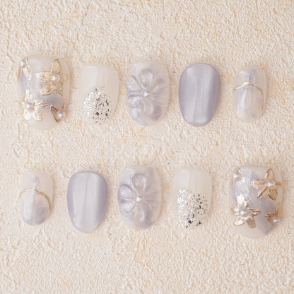 【ohua限定】氷花フラワーネイルチップ